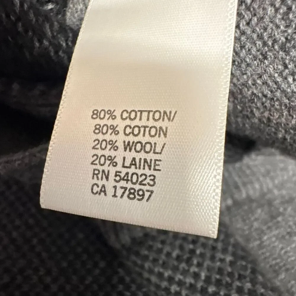 Banana Republic S Gray Cotton Wool Button Down Vest Minimalist Professional